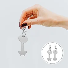 2Sets Key Rings Pendants Portable Trolley Tokens Shopping Cart Opener Shopping Trolley Tokens for Travel Shopping Outdoor Market 