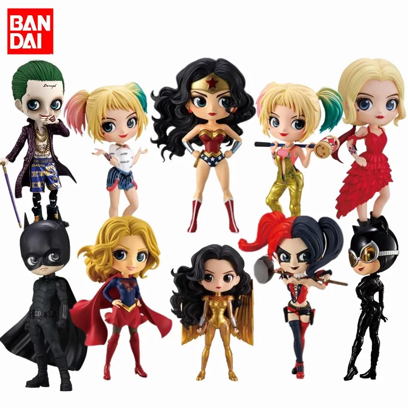 Dc Comics Q Posket Harley Quinn Action Figure Toys For Kids Gift Collectible Model Collection