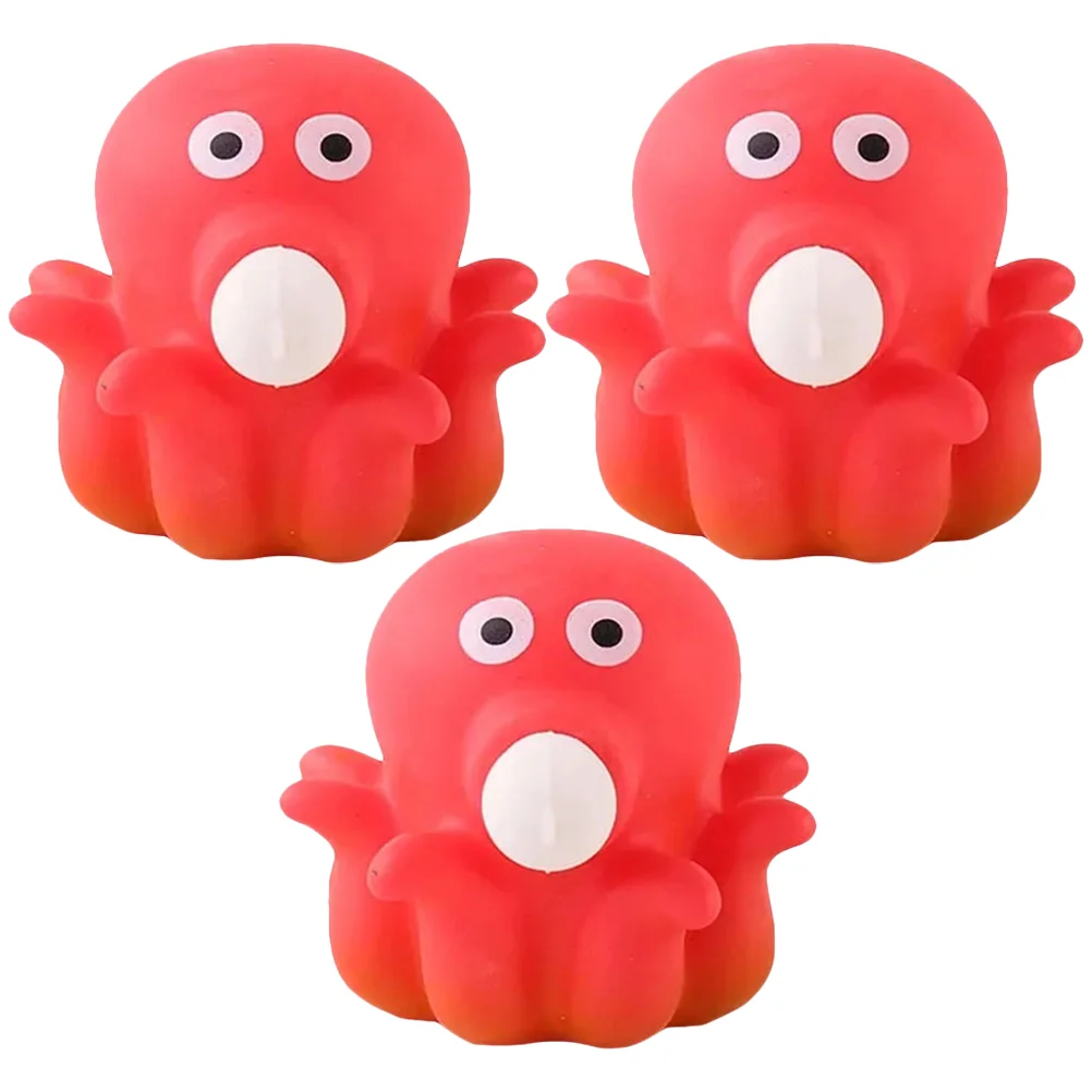 

3 Pcs Pinch Music Octopus Toy Animal Squeezing Birthday Party Favors Squeeze Stress Tpr Funny Small Compact