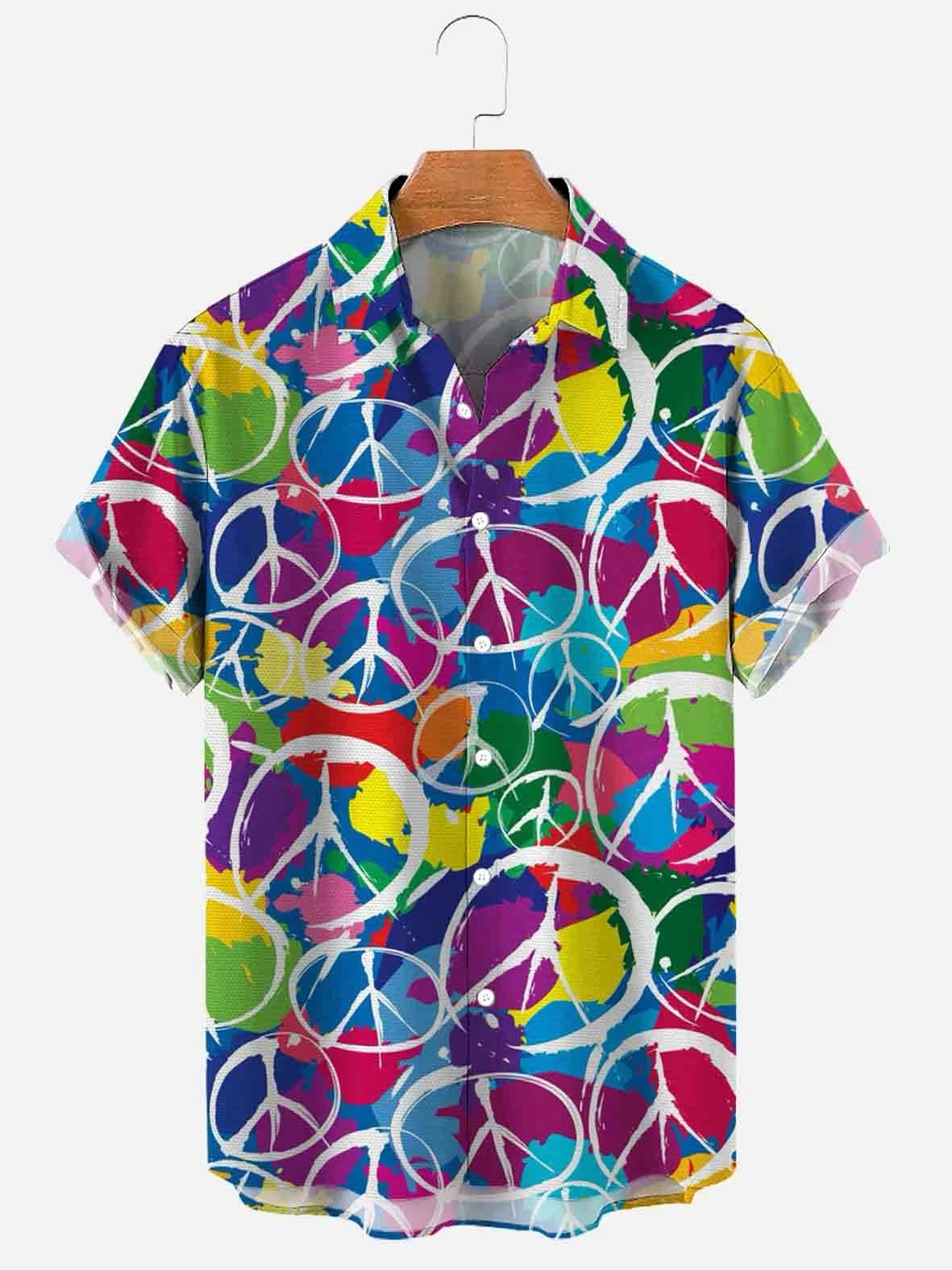 Fashion 3D Printing Hawaiian Shirt Short Sleeve Social Male Oversize Men's Summer Clothes For Men Casual Turn-down Collar Hippie