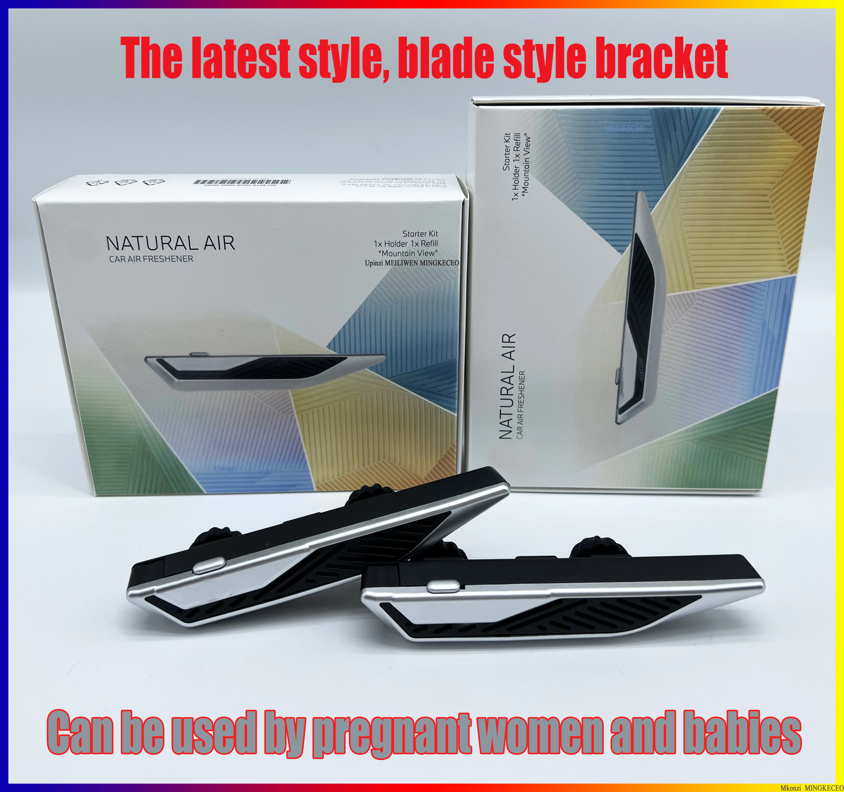 Автомобильный освежитель воздуха в форме лезвия, ароматизатор для BMW, зажим для парфюма с 4 запахами, оригинальный диффузный держатель, автомобильный ароматизатор