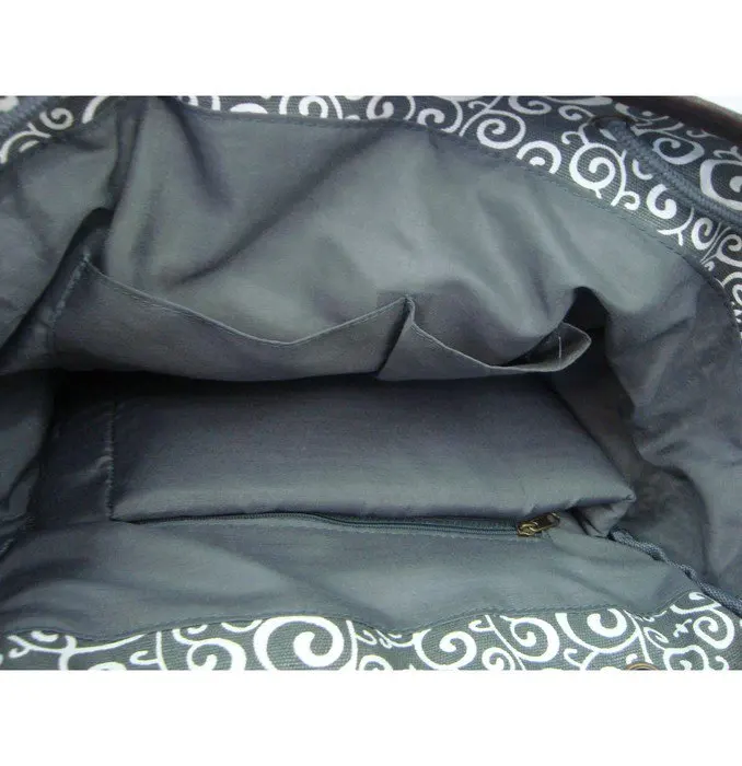 K-Cliffs Canvas Bookbag Cotton Casual Backpack College Student Pattern Printed Daypack Fit 15 inch Laptop MacBook Chrome Book Ip