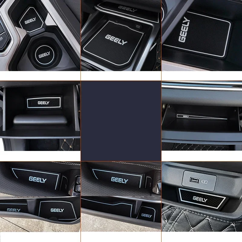 

Подходит для Geely All-new Emgrand II 2023 2024, автомобильный нескользящий коврик, дверная канавка, резиновая подушка для ворот, украшение для чашки, автоаксессуары