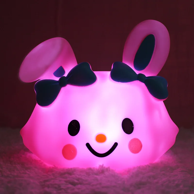 

Bear Rabbit Led Night Light Lamp Cute Animal Cartoon Nightlight for Baby Kids Room Bedside Bedroom Living Room Decorative
