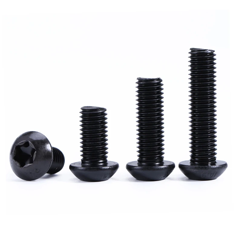 Фото GB2672 M3 M4 M5 M6 M8 M10 Черная сталь Cabon 10,9 Класс Torx Винт безопасности машины Torx Болт с круглой головкой №5