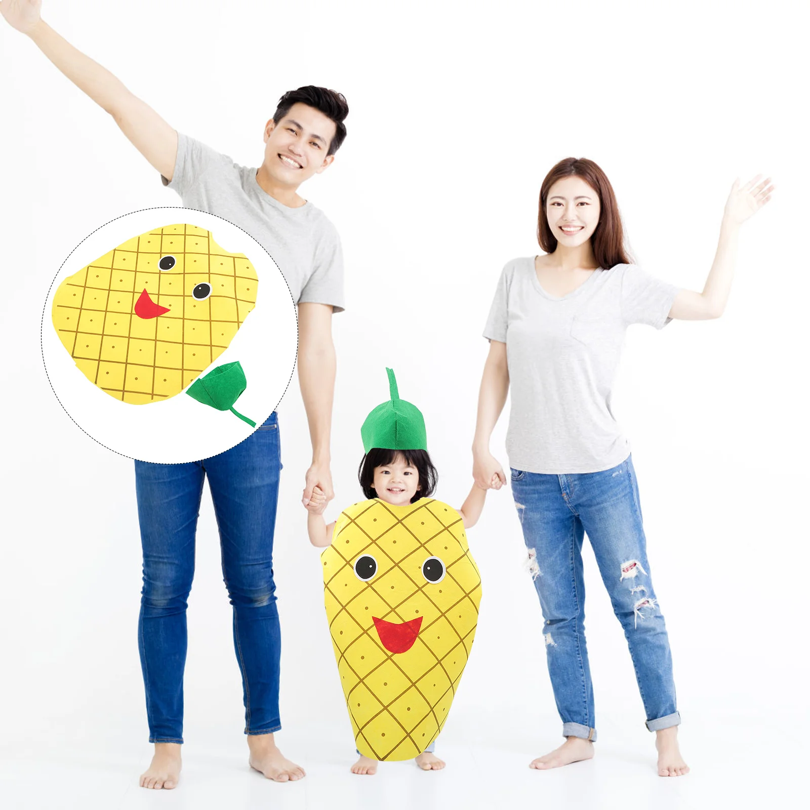 

Children's Fruit Vegetables Costume Kids Party Clothing Costumes for Halloween Cosplay Christmas Holidy (Pineapple, Random