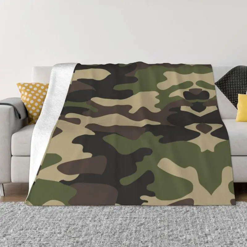 

Military Camouflage Fleece Blanket All Seasons Lightweight Warm for Bed Sofa Army Camo Throw Blankets Flannel Super Soft Cozy