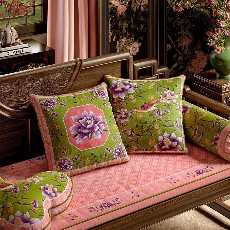 Подушки с изображением птицы из флоры китайская ретро-подушка подушки в форме