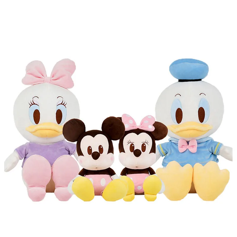 

30CM Disney Mickey Minnie Stuffed toy doll Kawaii Creative Donald Duck Demi Mouse Plush Doll Children's Party Gift