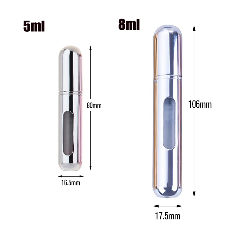 5ml 6ml 8ml  Bottom-Filling Pump Perfume Bottle Portable Travel Refillable Spray Bottle Mini Empty Cosmetic Containers images - 6