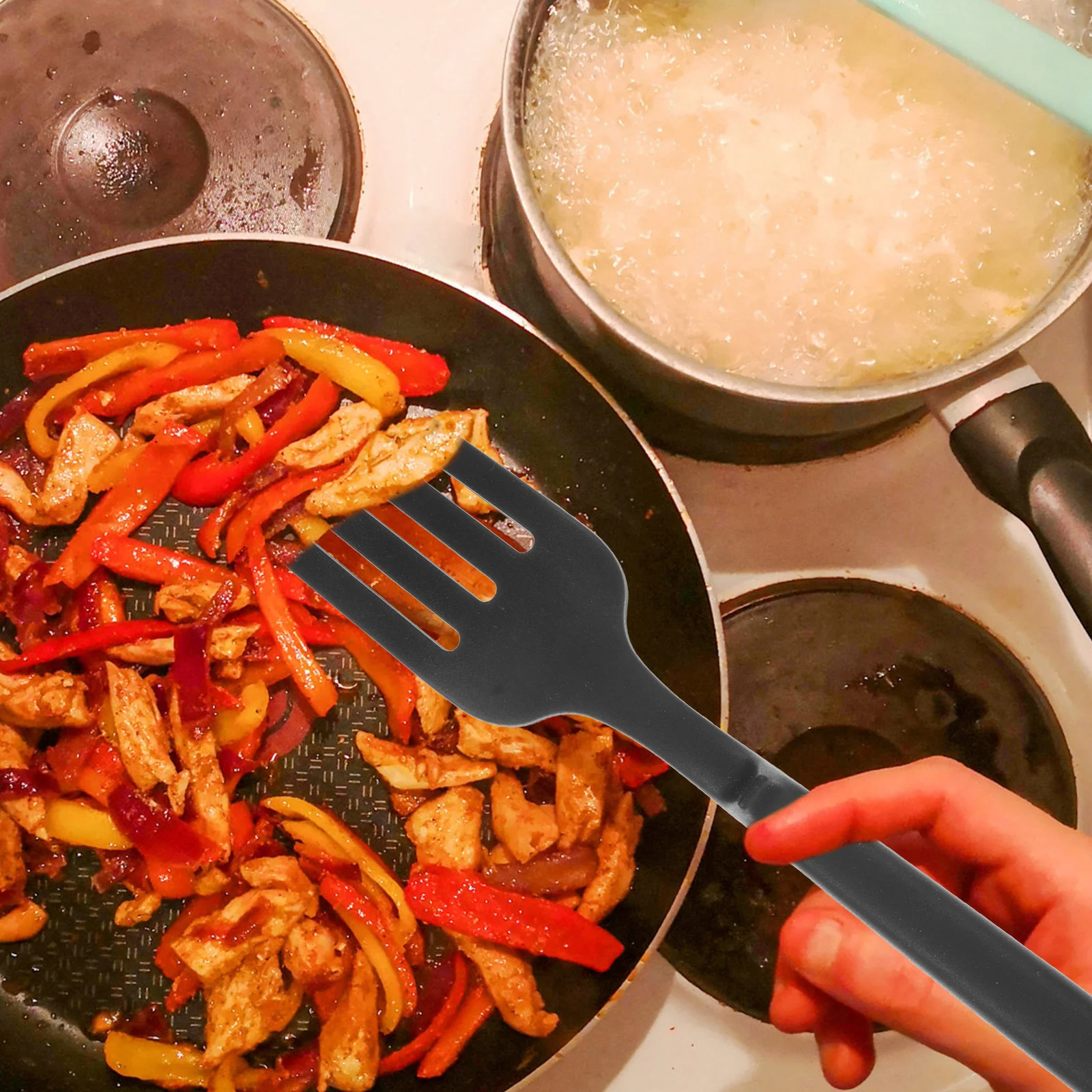 Вилка для лапши силиконовые кухонные макароны щипцы гвинчи столовые приборы