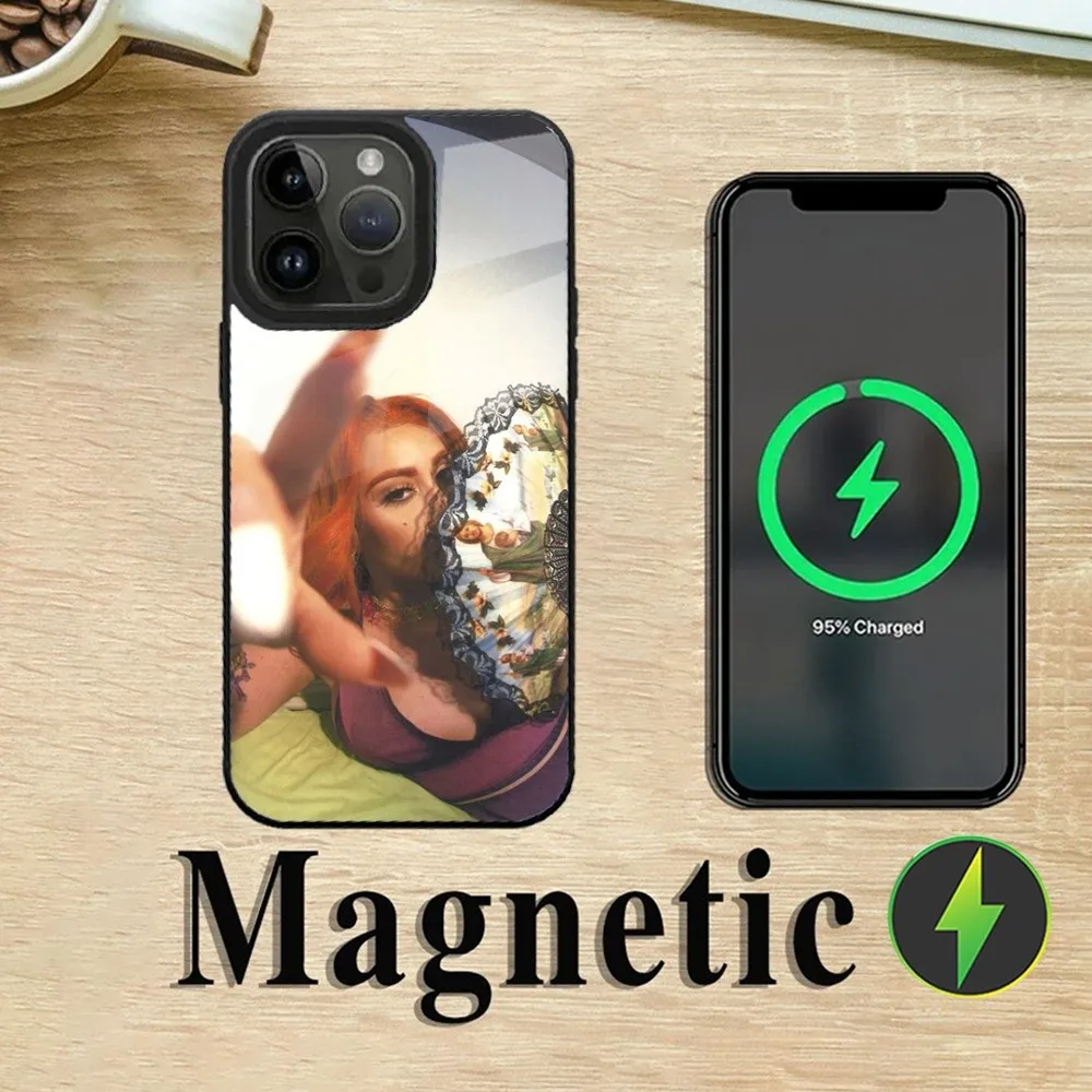 Чехол для телефона Singer Kali U-Uchis iPhone 16 15 14 13 12 11 Plus Pro Max Mini Magsafe с магнитной