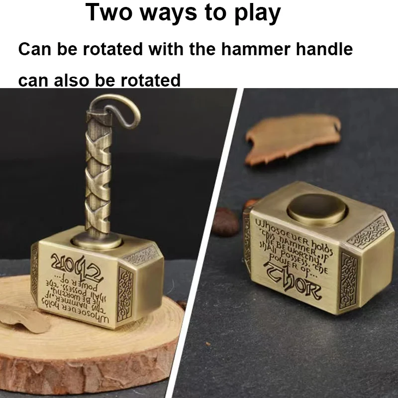Lavero de Metal The Mighty Mjolnir martillo batalla фиджет-Спиннер yema del dedo игрушка для aliviar el est