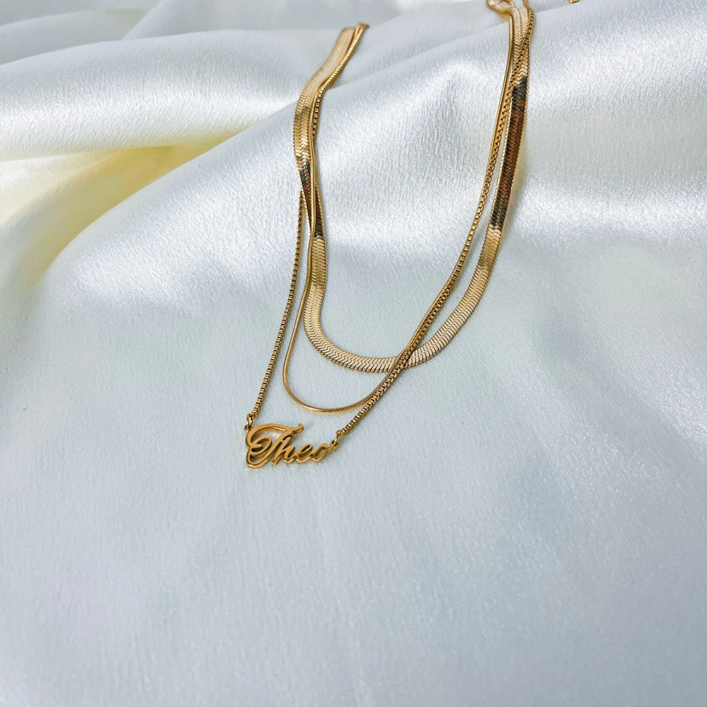 eManco женское многослойное круглое ожерелье со змеиной цепочкой аксессуары с