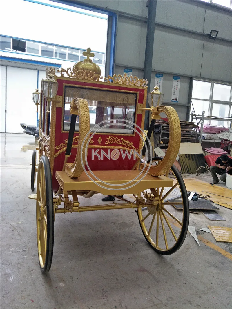 2022 Роскошная конная карета Королевская свадебная тележка Электрическая с 4