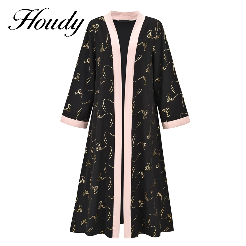 

Ramadan Eid Mubarak Niqab Black Arabic Abaya Kimono Cardigan Muslim Hijab Dress Turkish Islamic ClothingWomen Dubai Kaftan Robe