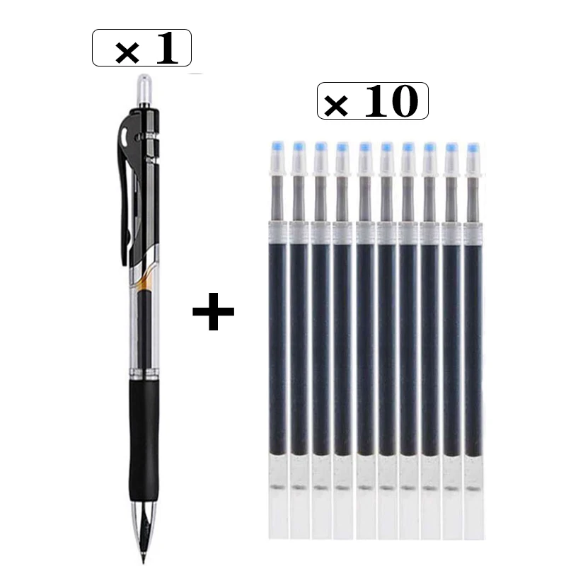 

Retractable Gel Pen Refill Set Large Capacity Ballpen 0.5 Mm Ballpoint Black/Red/Blue Ink Office&School Supplies Stationery