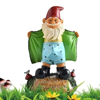 funny naughty garden gnome statue painted resin lawn gnome figurine yard decorations naughty dwarf figurines sculptures for