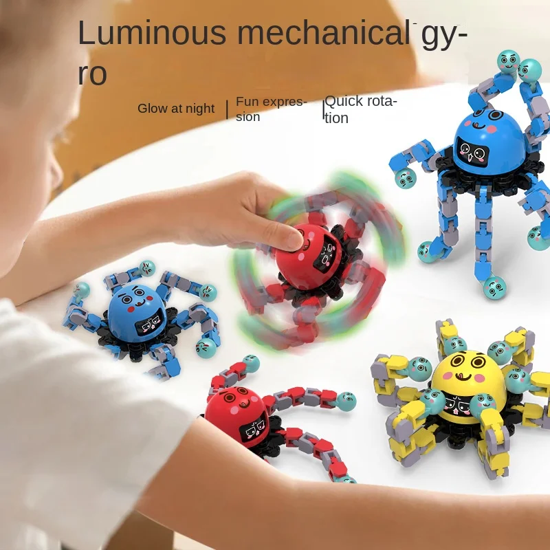 Светящийся механический гироскоп трансформируемые спиннеры игрушка для