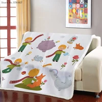 the little prince sherpa blanket personalized cartoon home weighted blanket soft nap blanket office sofa couch blanket
