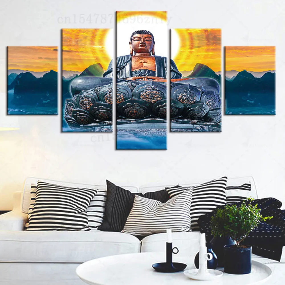 

Настенная картина с изображением Будды Maitreya, 5 панелей