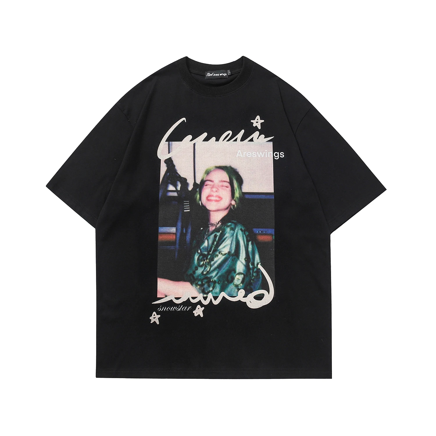 

Мужская и женская футболка с принтом «Темный значок», 2023 летние хлопковые футболки, уличная одежда