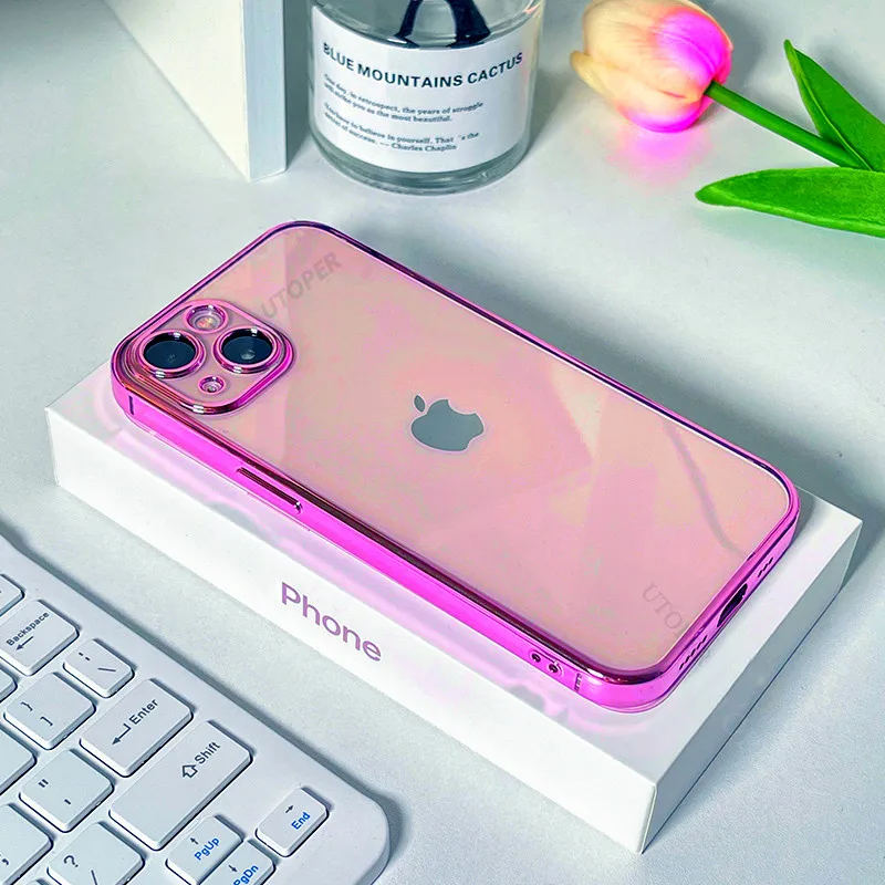 

Прозрачный чехол из ТПУ для iPhone 11 12 13 Pro Max Mini X XR XS Max 7 8 Plus