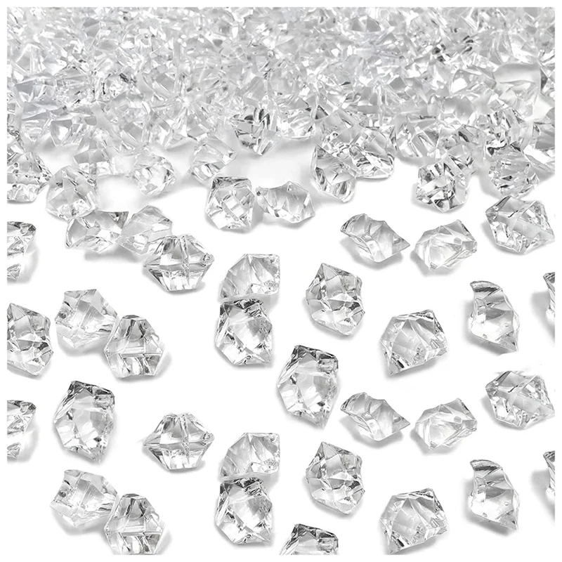 

Vase Fillers Transparent 11X14mm For Centerpieces, Crushed Ice Crystals Clear Rocks Diamonds