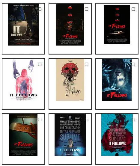 

Lot style Choose It Follows Movie Art Print PVC Poster PP Glue Transparent Waterproof Tear-Off Ready To Paste