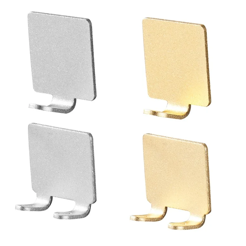 

3pcs Perforation-free space aluminum hook wall hanging wall toilet bathroom kitchen door back single hook hanging clot