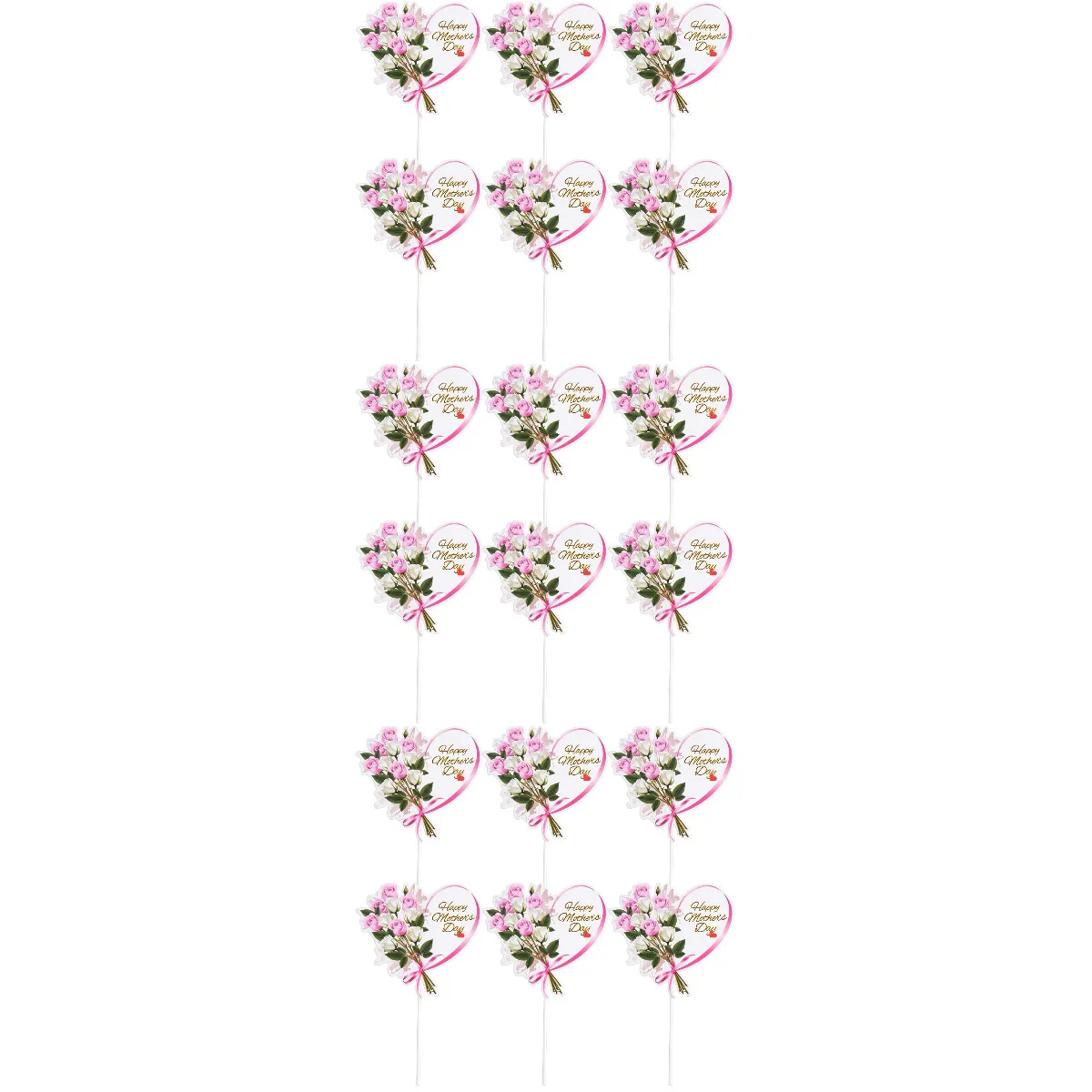 

3x Party Picks Paper Dessert Topper Cupcake Toothpick Mother Day Photo Props Paper Dessert Topper