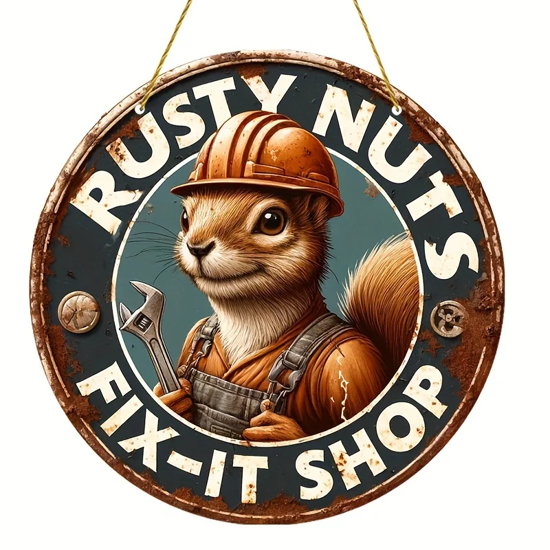 Винтажный алюминиевый знак с изображением животных-наклейка ржавой