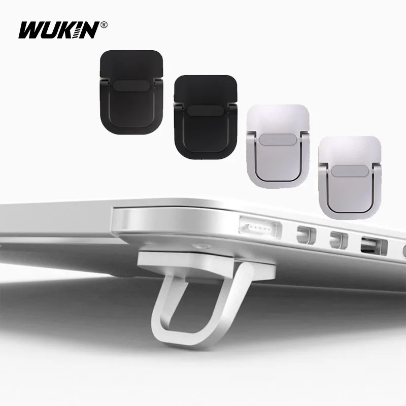 

2/4Pcs Universal Folding Laptop Riser Stand Aluminum Alloy Metal Macbook Invisible Bracket Netbook Cooling Pad Holder