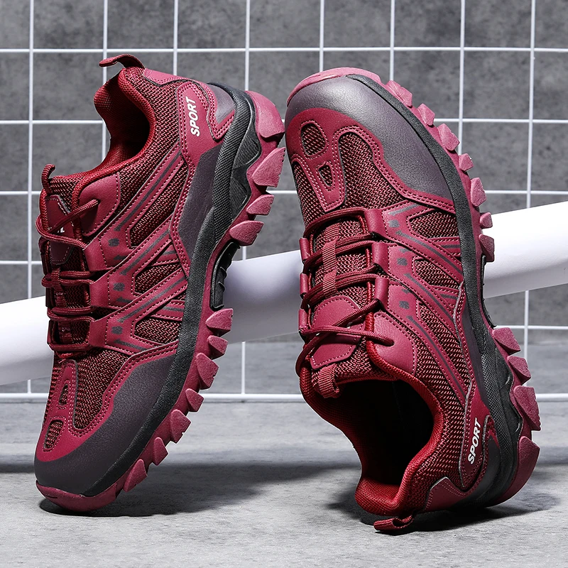 Men's and women's hiking shoes hiking and mountaineering shoes anti-slip breathable comfortable hiking and fishing sports shoes