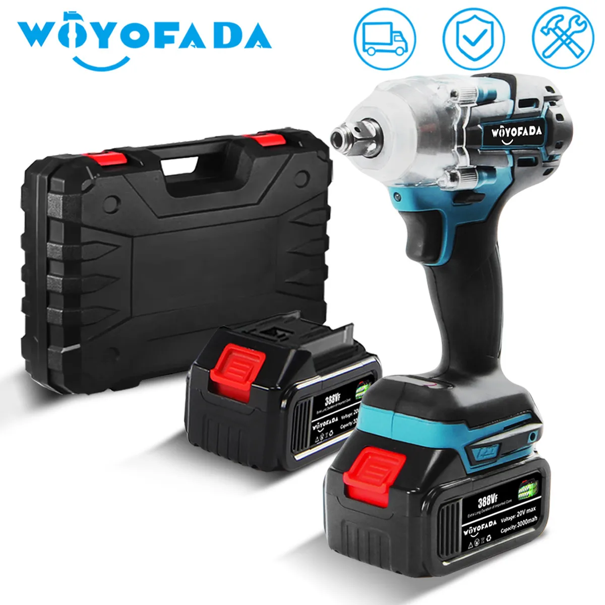 

2 IN 1 Brushless Cordless Electric Impact Wrench 1/2 inch Screwdriver Socket Power Tools Compatible For Makita 18V Battery
