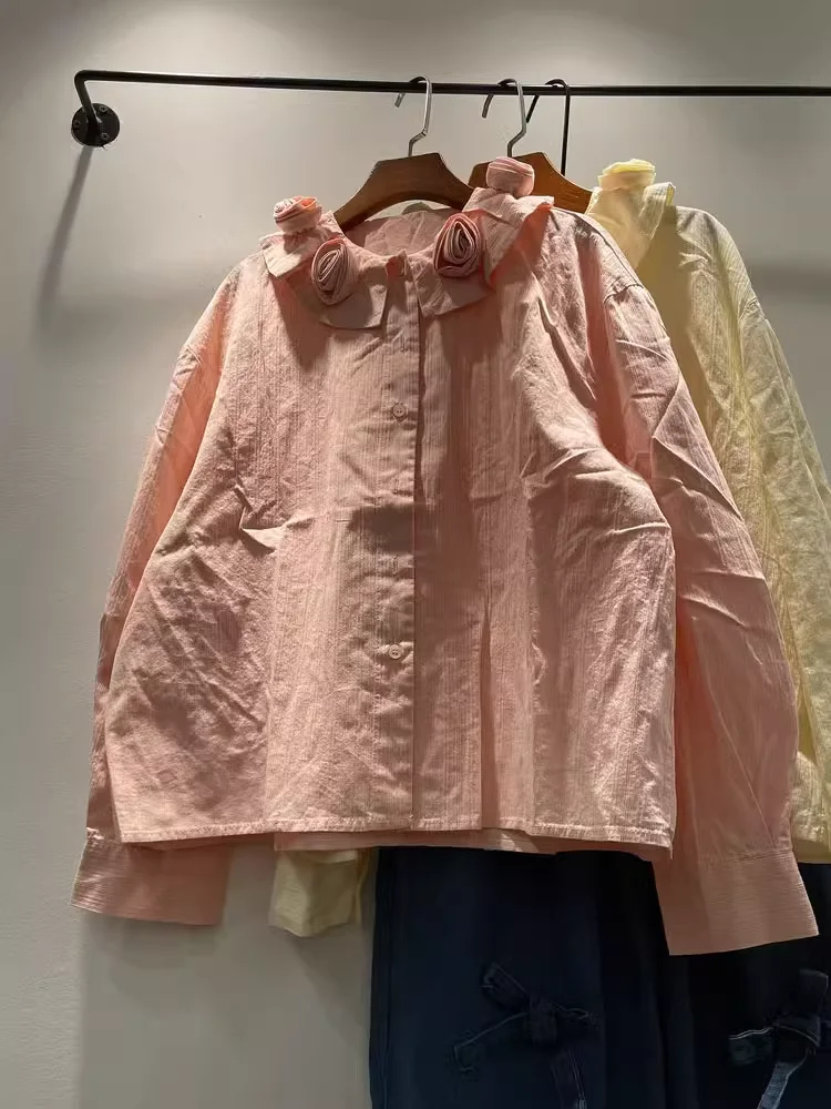 Японская женская одежда 2021 оригинальные бренды розовые желтые рубашки и блузки