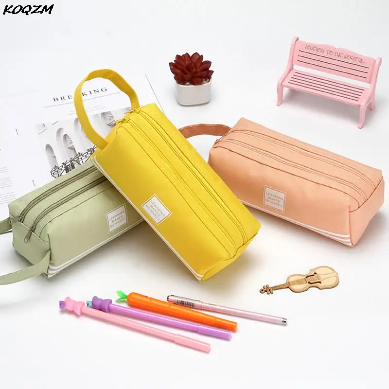 

Classic Pocket Pen Pencil Case Fold Canvas Stationery Storage Bag Organizer for Cosmetic Travel Student 2022 New