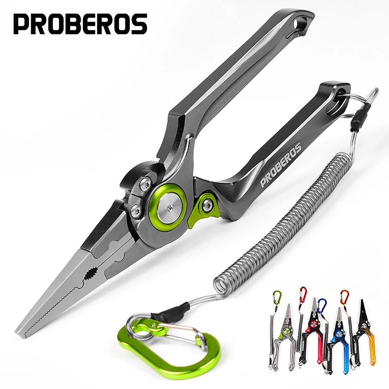 

Multifunctional Fishing Pliers Aluminum Alloy Portable Foldable Hook Remover Split Ring Plier Fishing Tools With Missing Rope