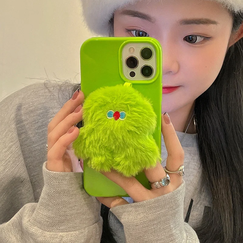 

Suitable for Apple 13promax mobile phone case new 12pro plush cartoon 13 lovely iphone12