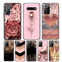 love rose gold style case for google pixel 6 pro 4 5 3 xl cover for pixel 3a 4a xl 5a 5g soft tpu shockproof phone back fundas