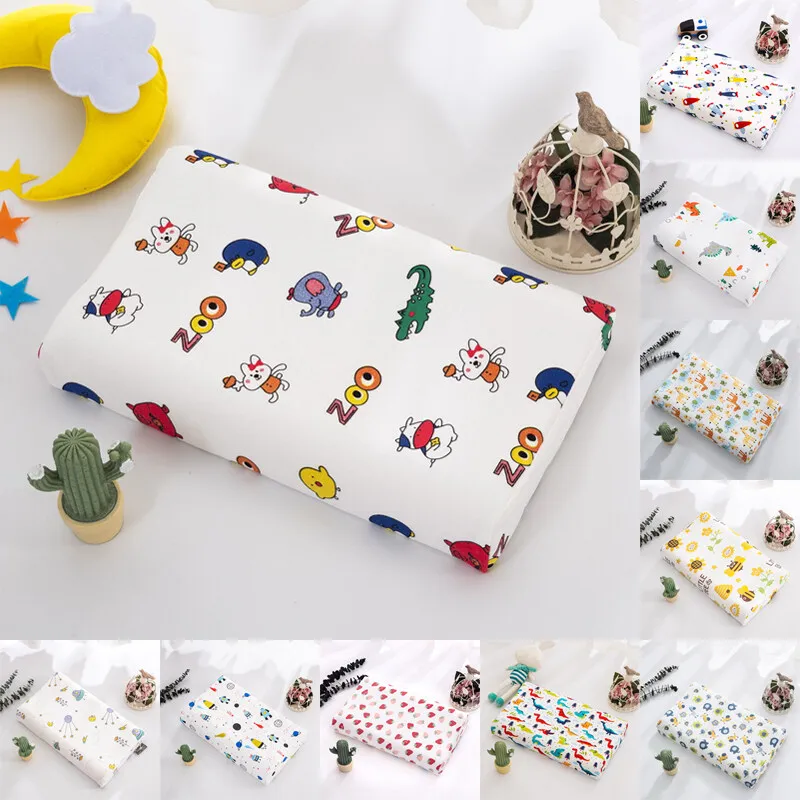 Case Cartoon Kids Pillowcase Comfortable Child Latex Pillow 