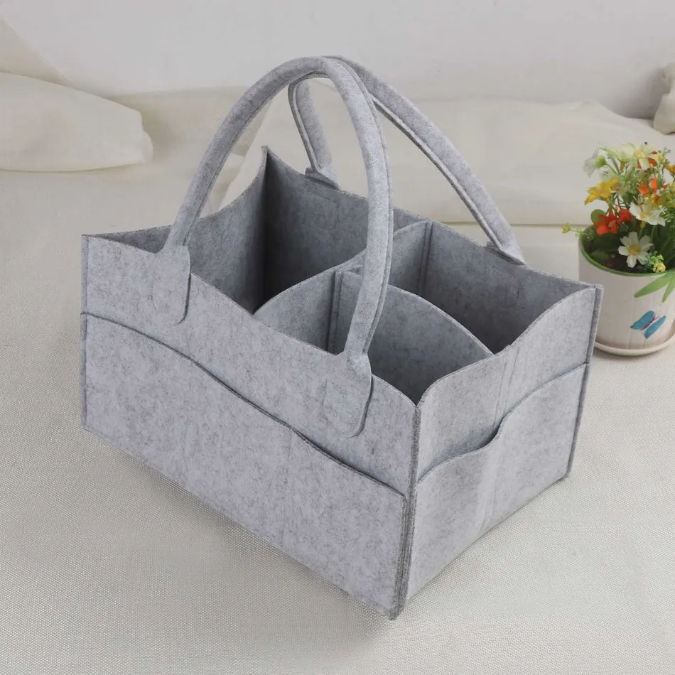 

Baby Diaper Wipes Bag Caddy Infant Nappy Organizer Basket Nursery Storage Polyester Bin Durable Practical Eco-friendly