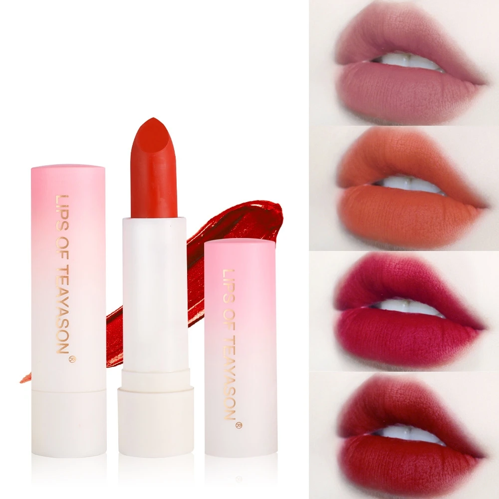 

1Pcs Matte Lipstick Waterproof Long Lasting Lipstick Sexy Red Bean Paste Velvet Old-Style Red Lipsticks Cosmetics