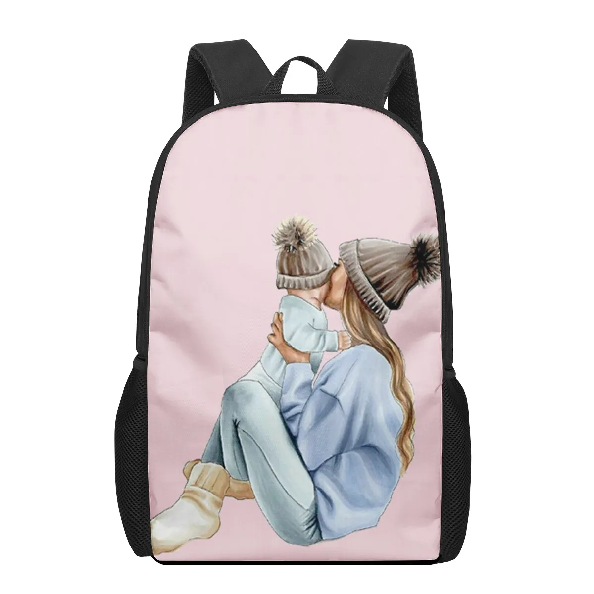 girl Super Mom baby 3D Print School Backpack for Boys Girls Teenager Kids Book Bag Casual Shoulder Bags 16Inch Satchel Mochila