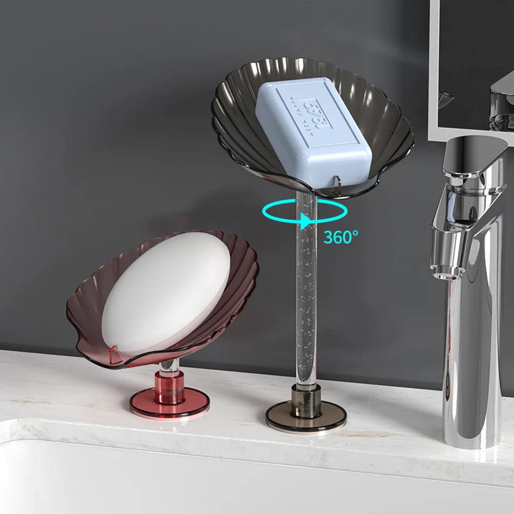 Drainage Soap Dish Punch-free Storage Rack Sponge Tray Suitable for Shower Bathroom Kitchen |