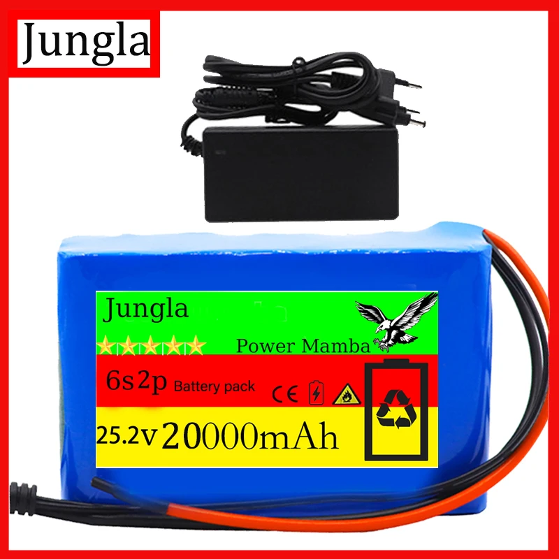 

Lithium Ion Battery 6S2P 24V, 18650 Ah, 25.2V, 12000mAh, Built-in BMS and Charger