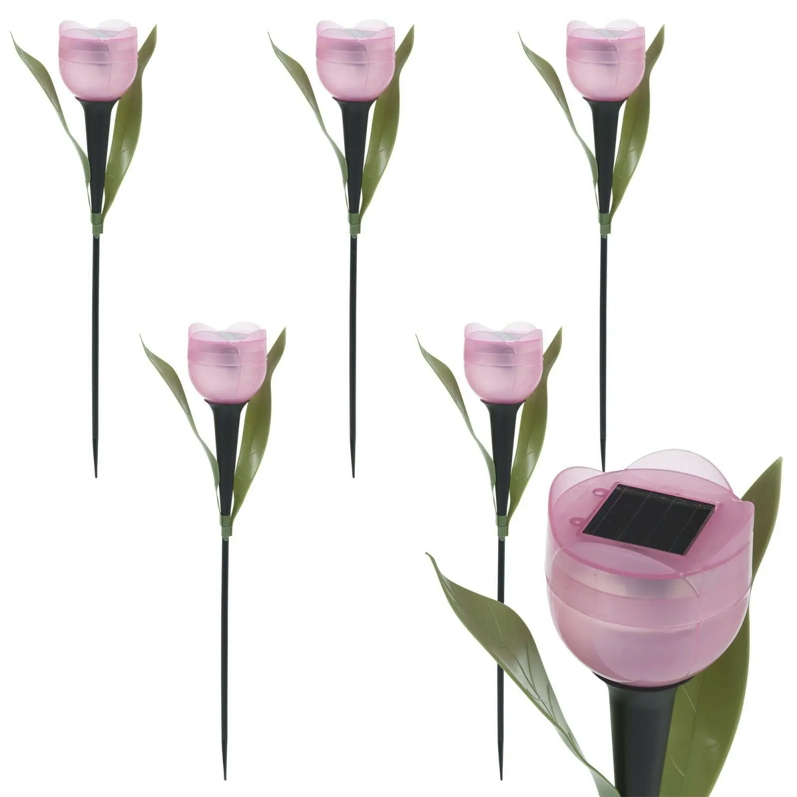 

6 Pcs Solar LED Light Outdoor Waterproof MultiColor solar Flower tulip light bulb for Home Garden Yard Lawn Landscape Night Lamp