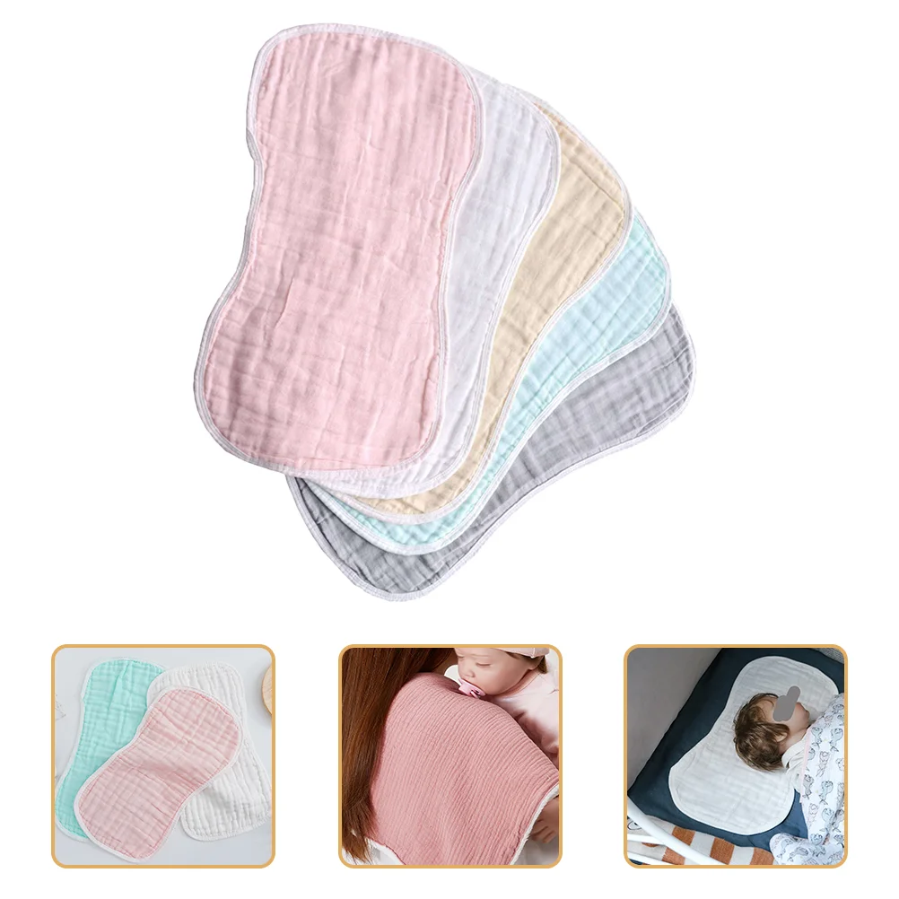 

5pcs Baby Cotton Burp Cloths Absorbent Baby Burp Rags Softer Baby Burp Cloths