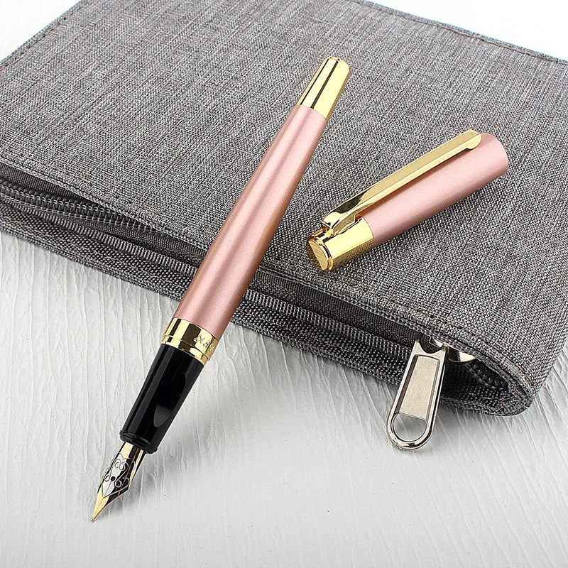 

High Quality Brand 8017 Metal Fountain Pen 0.5MM Nib Ink Pen Stationery