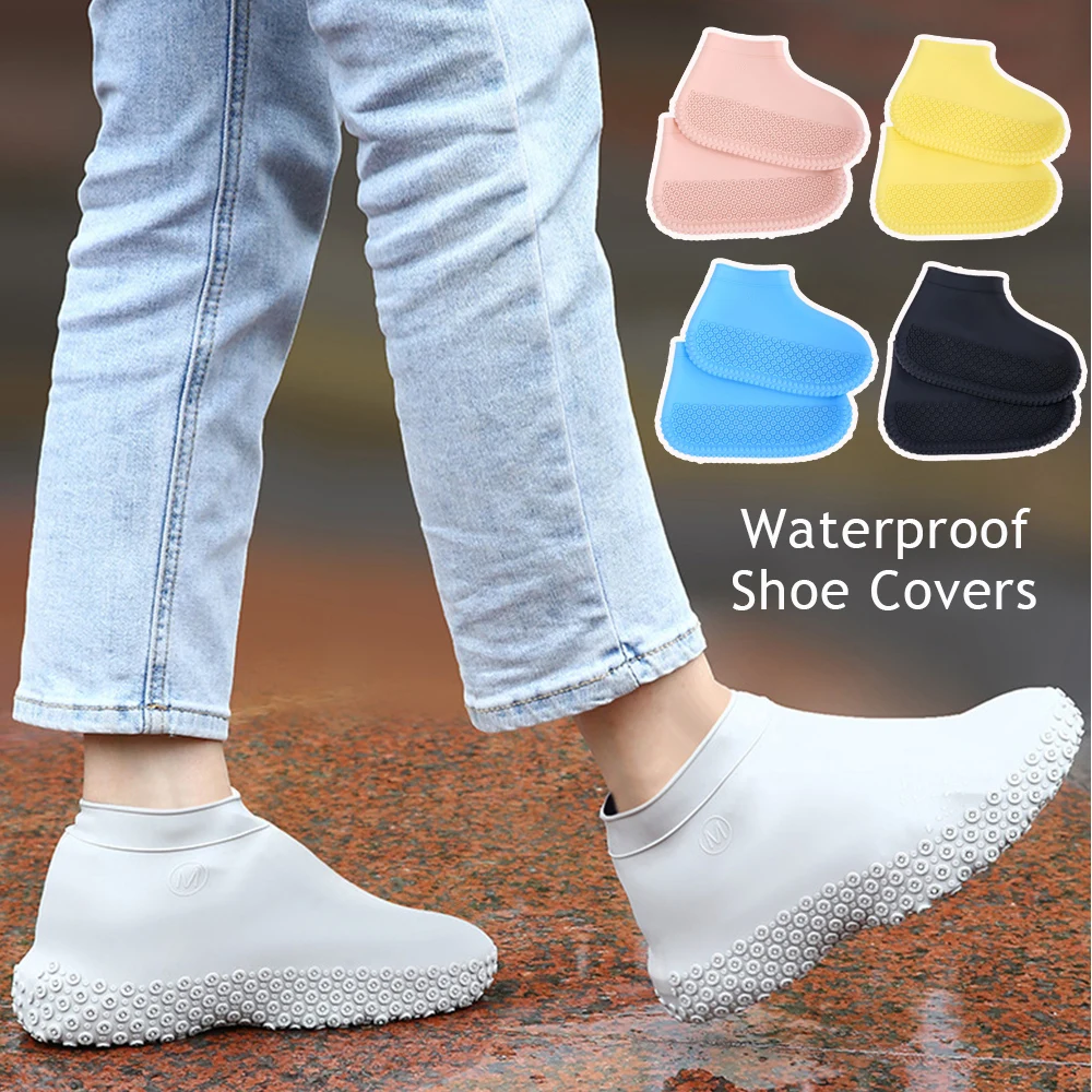 

1 Pairs Thick Rain Shoe Covers Shoe Accessories Silicone Rain Shoe Covers Shoes Protect Sand-proof Shoe Case Rainproof Non-slip